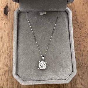 Diamond Halo Pendant Necklace